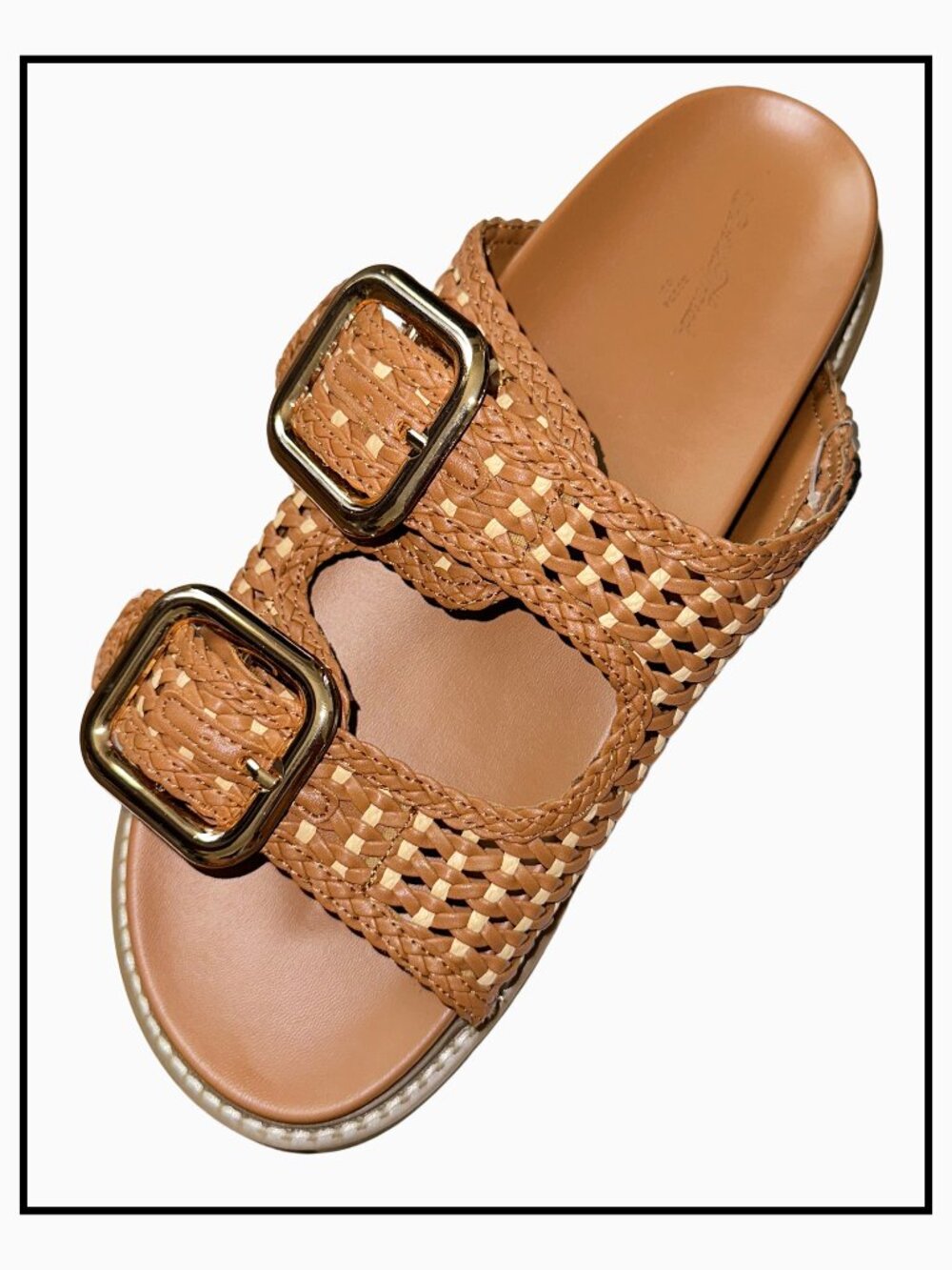 FINAL SALE! Universal Thread Collin Double Strap Buckle Sandals Cognac Size 9.5 - Picture 3 of 9
